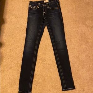 Super soft blue skinny jeans